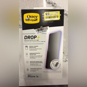 OtterBox DROP+ Privacy Guard Screen Protector - Black and Purple Accent